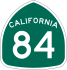 road sign for California 84