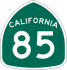 road sign for California 85
