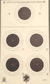 NRA Official 50-Yard Smallbore Rifle Target, 5-Bullseye Tournament Style