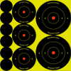 Shoot-N-C Assorted 1-inch, 2-inch, and 3-inch Bullseye Targets